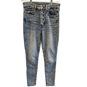 Rag & Bone Nina High Rise Skinny Button Fly Jeans Size 26